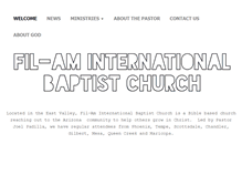 Tablet Screenshot of filambaptist.com